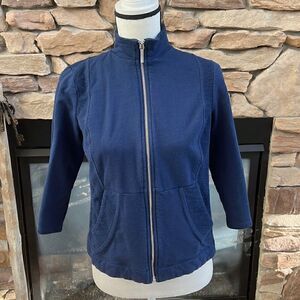 Chicos Zenergy blue zip jacket size 1P